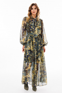 Платье EOLA 2900 хаки/синий - фото 1