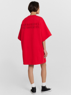 Футболка Mark Formelle 112949/24-33319П-0 красная_аура_печать_1сл_аппликация_из_страз_спинка_ - фото 3