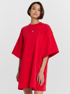 Футболка Mark Formelle 112949/24-33319П-0 красная_аура_печать_1сл_аппликация_из_страз_спинка_ - фото 2