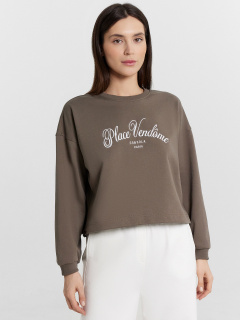 Свитшот Mark Formelle 122950/1/24-30568Ц-7-2 грецкий_орех_548_D_вышивка - фото 1