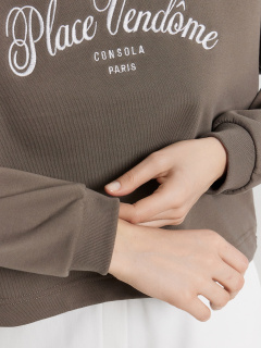 Свитшот Mark Formelle 122950/1/24-30568Ц-7-2 грецкий_орех_548_D_вышивка - фото 5