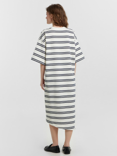 Платье Mark Formelle 152641/24-33801ПП-0 т.синяя_полоска_на_молочном_1_сл_термотрансфер_на_ - фото 2