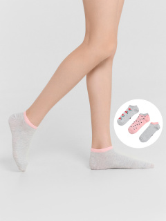 Носки Mark Formelle 406A-2369/B4-233406A-1 св.серый_меланж_розовый_рис.2369 - фото 2