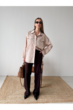 Блуза THE.WOMAN 0335 бежевый - фото 1