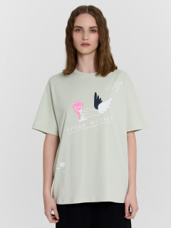 Футболка Mark Formelle 112678-2/24-28463П-0 св.аквамарин_печать_1_сл_на_пол - фото 1