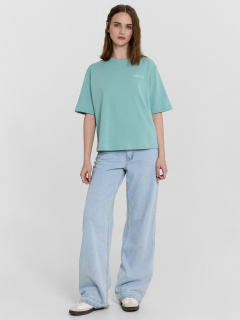 Футболка Mark Formelle 112862/24-26457П-0 пыльная_бирюза_печать_1_сл_на_пол - фото 3