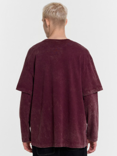 Лонгслив Mark Formelle 121928/24-ОБР4595П-0 винный_acid_wash_009.2_Эйсид_1_сл_на_пол - фото 3
