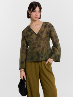 Блуза Mark Formelle 122855/24-33268П-9 акварельные_цветы_на_пихте - фото 5