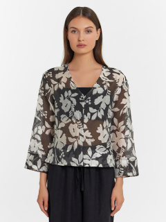 Блуза Mark Formelle 122855/24-33268П-9 цветы_на_черном - фото 2