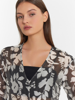 Блуза Mark Formelle 122855/24-33268П-9 цветы_на_черном - фото 3