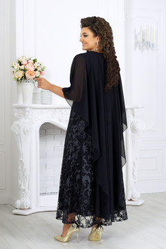 Накидка, платье Ninele 7496 синий - фото 2