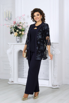 Блуза, брюки, кардиган Ninele 7498 синий - фото 1