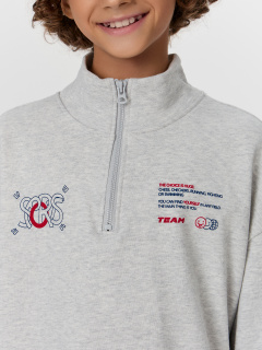 Свитшот Mark Formelle 123472/25-35529П-7 серый_меланж_4306_А_печать_1_сл_на_пол - фото 4