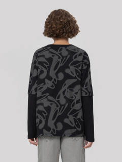 Джемпер Mark Formelle 123485/25-36602П-0 граффити_на_черном1 - фото 2