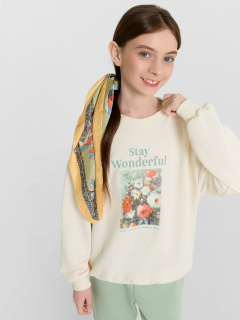 Свитшот Mark Formelle 127958/24-31208П-7 молочный_печать_3_сл_на_пол - фото 1