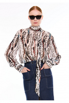 Блуза DEVITA 6028-2 молочный_черный - фото 1