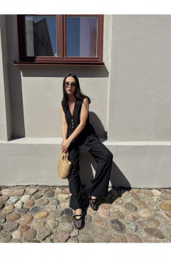 Блуза, брюки THE.WOMAN 0331 черный - фото 1