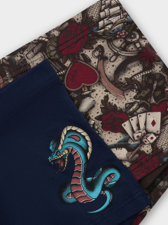 Трусы Mark Formelle 411229-2/25-5165П-5 т.синий_тату_винтаж_3_сл_1тр_на_ЛВ_дет - фото 3