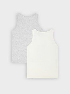 Топ Mark Formelle 427739-2/1/25-37255П-0 св.молочный_серый_меланж_43606_А_печать_3_сл_1и - фото 2