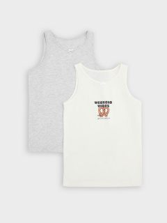 Топ Mark Formelle 427739-2/1/25-37256П-0 св.молочный_серый_меланж_43606_А_печать_3_сл_1и - фото 2