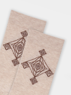 Носки Mark Formelle 561U-3238/25561U бежевый_меланж_рис.3238 - фото 3