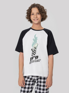 Брюки, футболка Mark Formelle 563335/25-34504ПП-0 белый_чб_клетка_3_сл_на_пол - фото 2