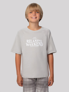 Брюки, футболка Mark Formelle 563335/25-34505ПП-0 мрамор_серая_клетка_2_сл_на_пол - фото 2