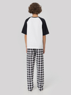 Брюки, футболка Mark Formelle 563335/25-34506ПП-0 белый_чб_клетка_3_сл_на_пол - фото 1