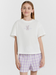 Футболка, шорты Mark Formelle 567748/25-37440ПП-14 белый_клетка_на_св.лиловом_3_сл_на_пол - фото 2