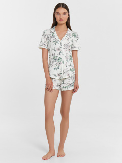 Рубашка, шорты Mark Formelle 592478/24-34106ПП-0 цветы_на_св.молочном1 - фото 2