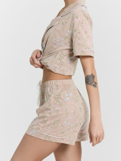 Рубашка, шорты Mark Formelle 592478/24-34106ПП-0 цветы_на_холодном_бежевом - фото 5