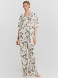 Брюки, рубашка Mark Formelle 592494-1/24-30839ПП-9 цветы_на_св.молочном1 - фото 2