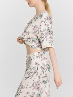 Брюки, рубашка Mark Formelle 592494-1/24-30839ПП-9 цветы_на_св.молочном1 - фото 1