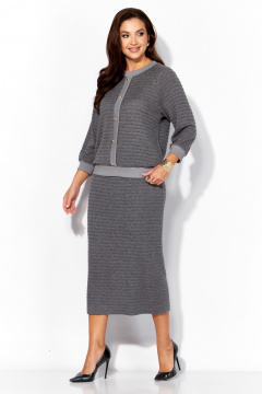 Джемпер, юбка TAiER 1391 серый - фото 1