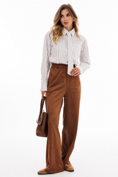 Блуза EOLA 2919.1 молочный_полоска - фото 3