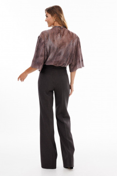 Брюки EOLA 2925 серо-коричневый_меланж - фото 3