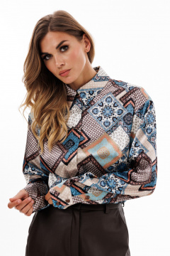 Блуза EOLA 2928 бежевый_принт - фото 4