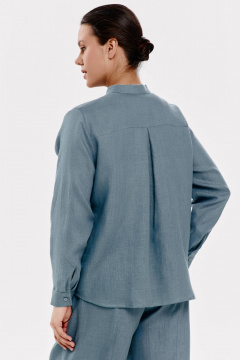 Рубашка SHLOMO 1-9 серо-голубой - фото 4