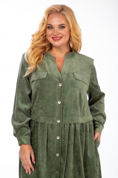 Платье СиБон 0241 хаки - фото 3