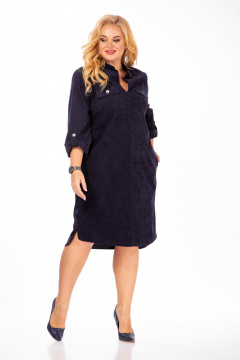 Платье СиБон 0237 синий_штрукс - фото 1