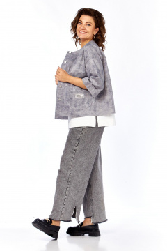 Жакет Jurimex 3365 серо-синий - фото 5