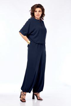 Комбинезон Ольга Стиль С-955 темно-синий - фото 2
