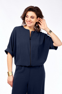 Комбинезон Ольга Стиль С-955 темно-синий - фото 3