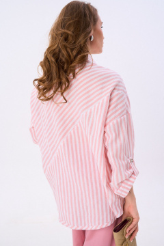 Брюки, жилет, рубашка NikVa 956-3 пудра и пудрово-молочные полосы - фото 5