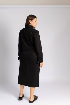 Джинсовый жакет на каждый день с коротким рукавом Legend Style G-005 черный - фото 4