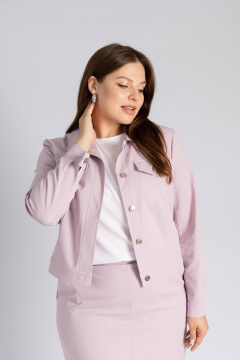 Классическая джинсовая женская куртка на каждый день Legend Style G-005 лиловый - фото 2