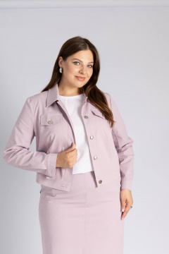 Классическая джинсовая женская куртка на каждый день Legend Style G-005 лиловый - фото 1