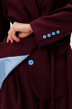 Брюки, жакет Ларс Стиль 1081 бордовый - фото 4