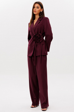 Брюки, жакет Ларс Стиль 1081 бордовый - фото 3