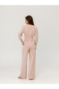 Брюки, жакет Atelero 1129 пудровый - фото 3